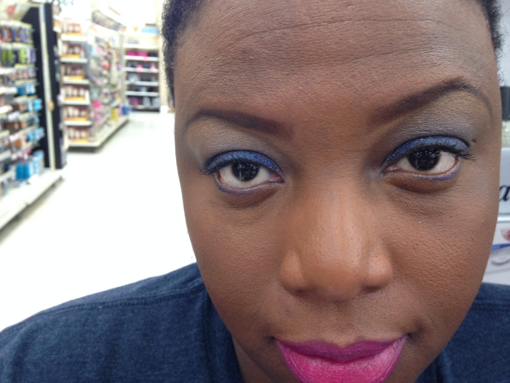 I loved how the Sapphire blue eyeliner looked on my customer Rayn.