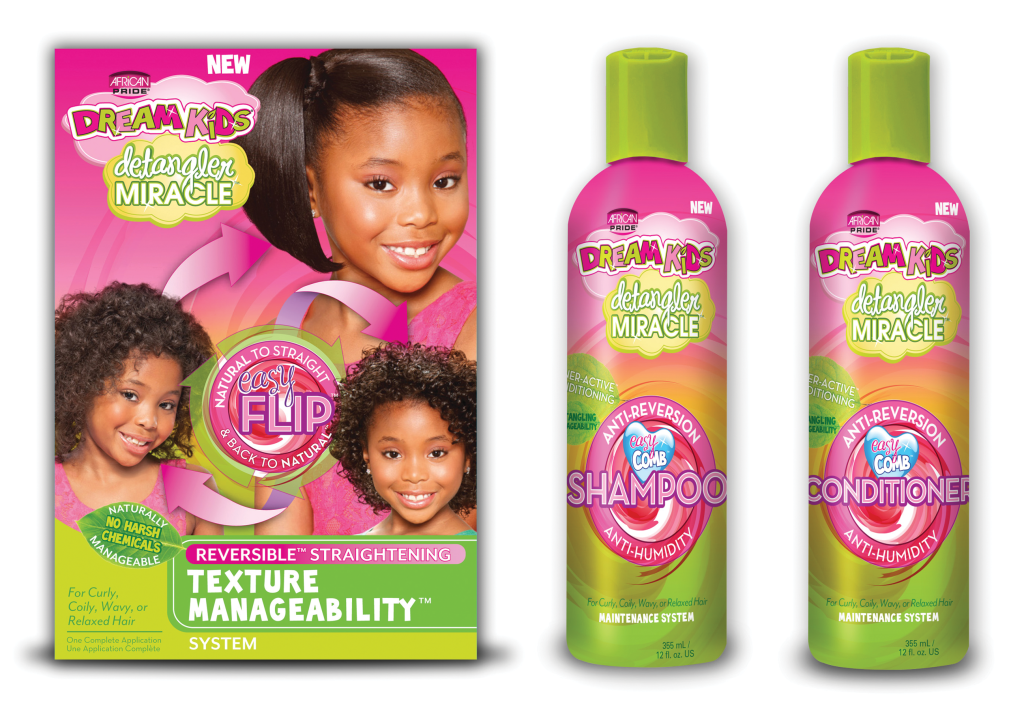 The Dream Kids Detangler Miracle Kit contains shampoo and conditioner with instruction booklet. We are patiently waiting for   the kit to arrive in the mail. 