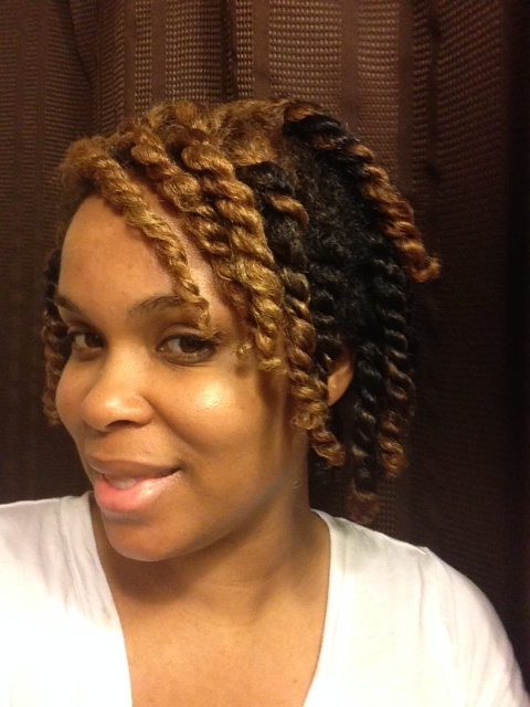 I twist my hair at night and take down twists in the morning for a cute curly style.