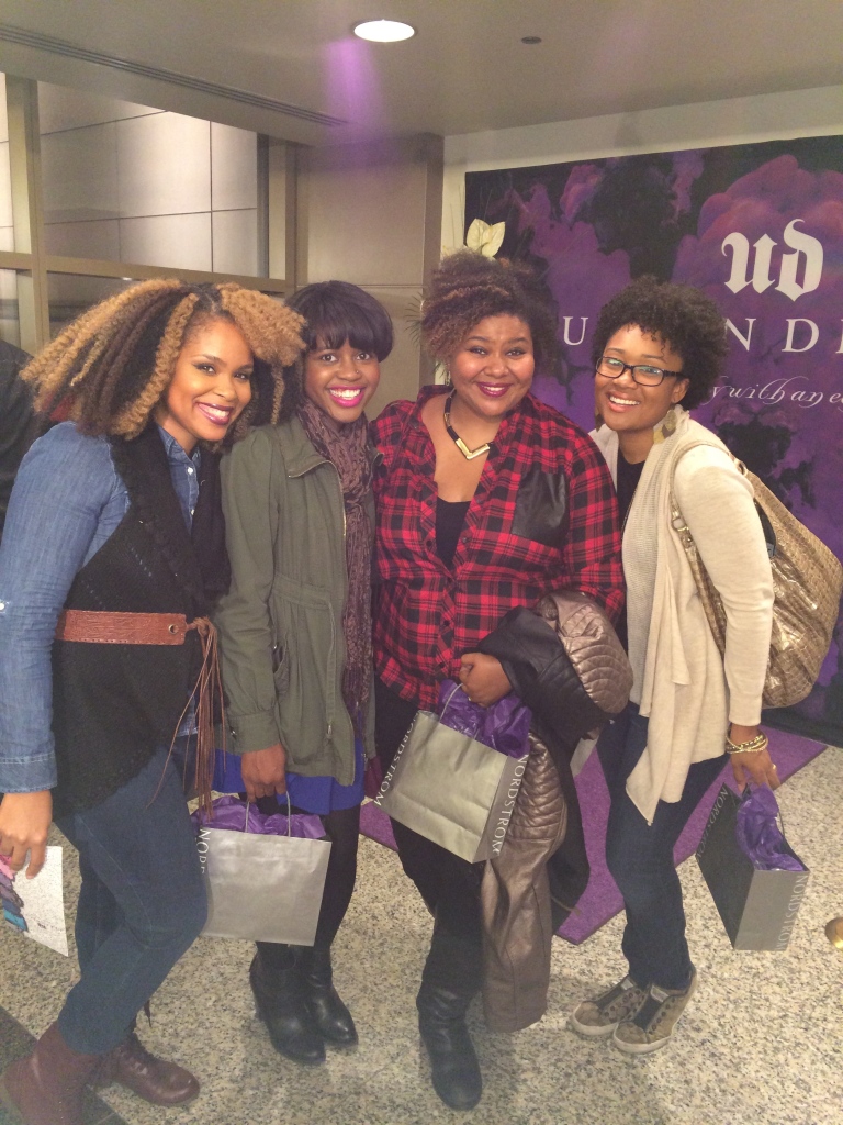 Fellow Chicago Bloggers: L to R: Me, The Sassy Peach, Afrobella and Sister Scientist